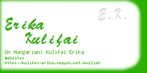 erika kulifai business card